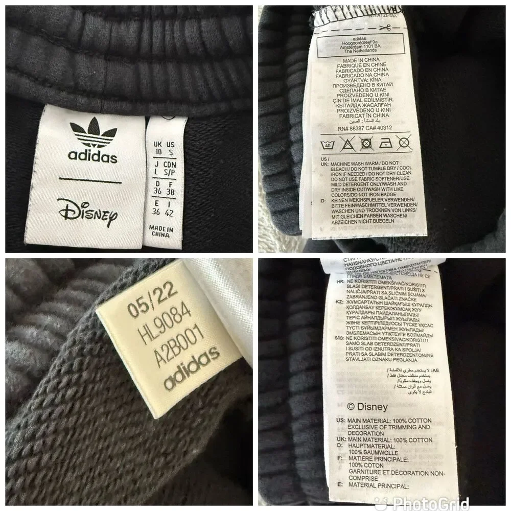 Adidas Disney Astronaut Mickey Black Drawstring Sweatpants Pockets Men’s Small‎